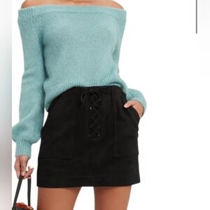 INTERMIX Goat Suede Mini Skirt Size‎ 4